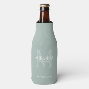 Personalised Bridesmaid's Monogram and Name Bottle Cooler