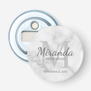 Personalised Bridesmaid's Monogram and Name Bottle Opener