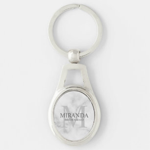 Personalised Bridesmaid's Monogram and Name Key Ring