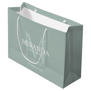 Personalised Bridesmaid's Monogram and Name Large Gift Bag