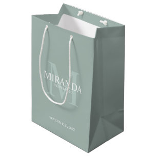 Personalised Bridesmaid's Monogram and Name Medium Gift Bag