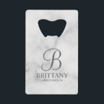 Personalised Bridesmaid's Name and Monogram<br><div class="desc">Elegant Personalised Bridesmaid Gifts featuring personalised monogram in grey elegant script font style with bridesmaid's name and title in classic serif font style on white mrble background. Also perfect for maid of honour, mother of the bride and more. Please note: The marble details are simulated in the artwork. No actual...</div>