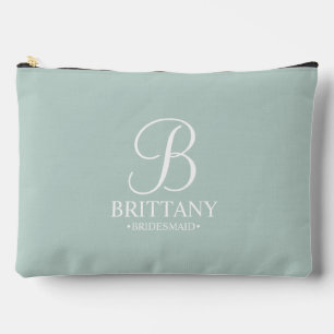 Personalised Bridesmaid's Name and Monogram Accessory Pouch
