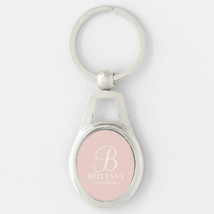 Personalised Bridesmaid's Name and Monogram Key Ring