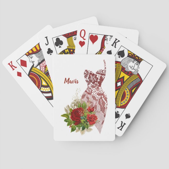Personalised Bridesmaid's Playing Cards (Back)