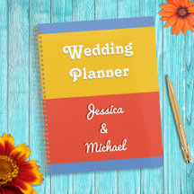 Personalised Bright Colour Block Modern Wedding