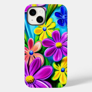 Personalised Bright Colourful Daisy Flowers Case-Mate iPhone 14 Case