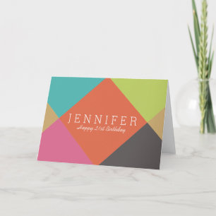 Personalised   Bright Diamonds Birthday Card