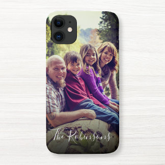 Personalised Bright Filter Family Photo Name iPhone 15 Case