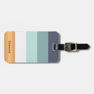 Personalised Bright Heues & Faux Gold  Luggage Tag