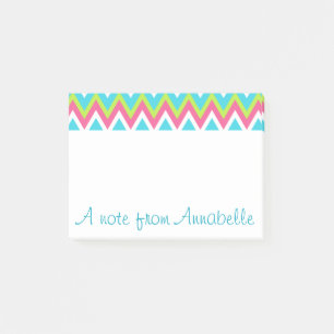 Personalised Bright Rainbow Post It Notes
