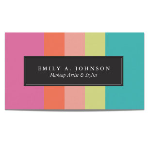 Personalised   Bright Stripes Business Card