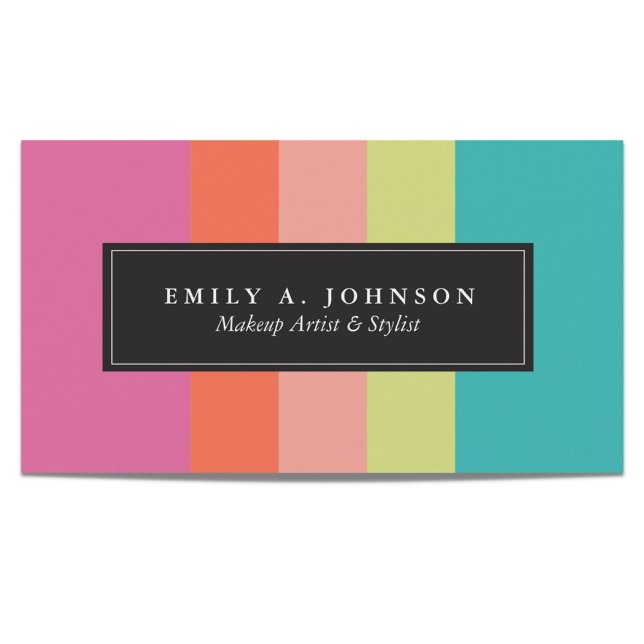 Personalised | Bright Stripes Business Card (Creator Uploaded)