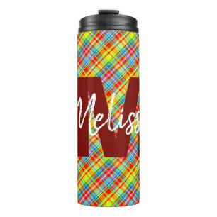 Personalised Bright summer checks Thermal Tumbler