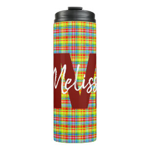 Personalised Bright summer checks Thermal Tumbler
