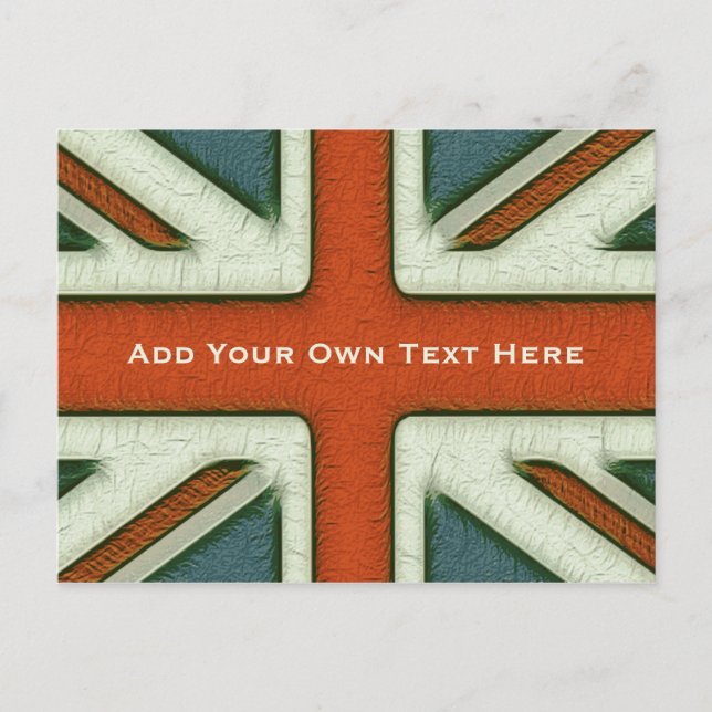 Personalised British Flag Postcard (Front)