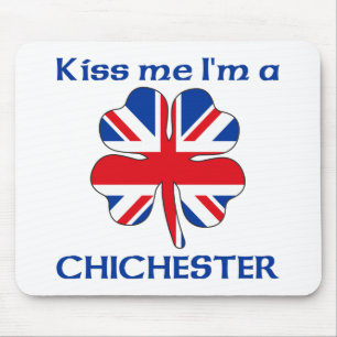 Personalised British Kiss Me I'm Chichester Mouse Pad