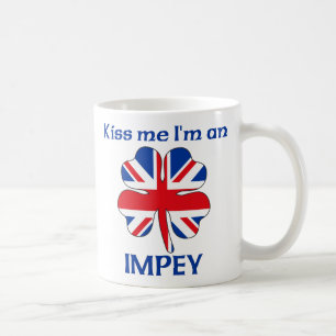 Personalised British Kiss Me I'm Impey Coffee Mug