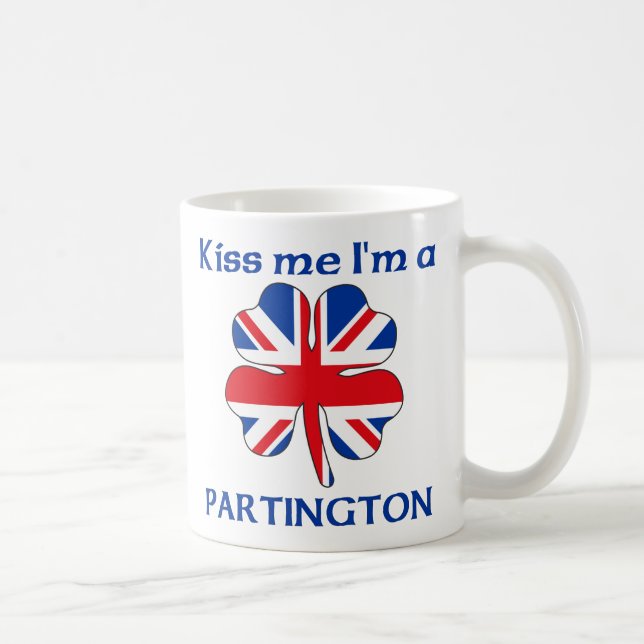 Personalised British Kiss Me I'm Partington Coffee Mug (Right)