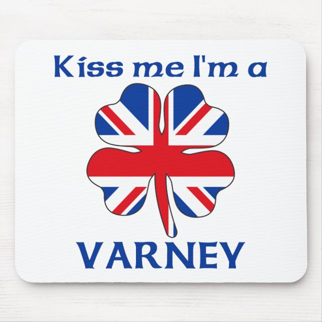 Personalised British Kiss Me I'm Varney Mouse Pad (Front)