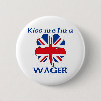 Personalised British Kiss Me I'm Wager