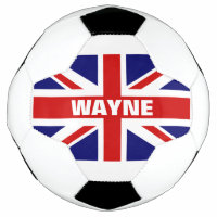 Personalised British Union Jack flag soccer ball