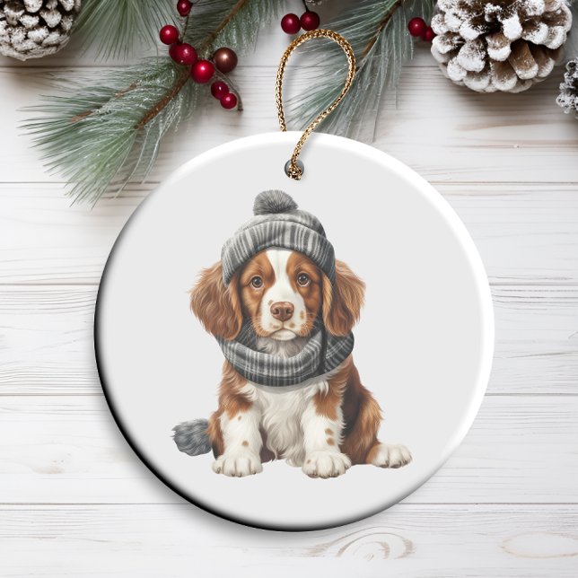 Personalised Brittany Spaniel Dog Art Ceramic Ornament (Creator Uploaded)