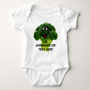 Personalised Broccoli Cartoon Baby Bodysuit