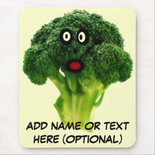 Personalised Broccoli Cartoon Mouse Pad