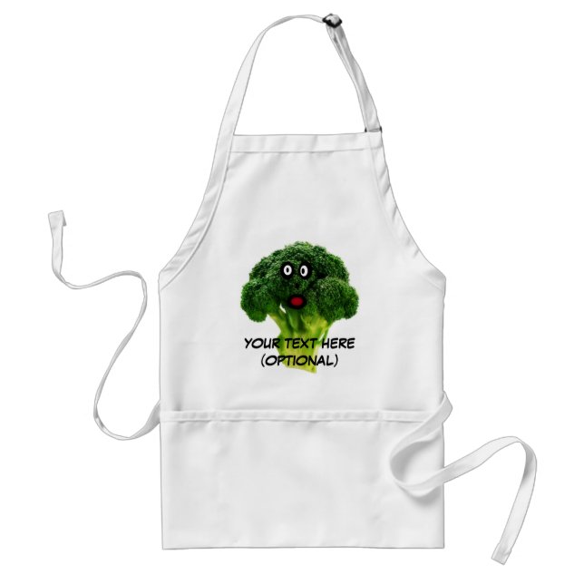 Personalised Broccoli Cartoon Standard Apron (Front)