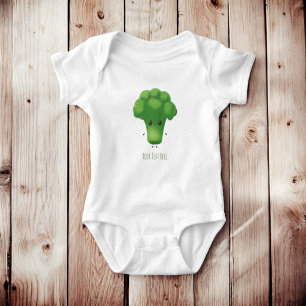 Personalised Broccoli Name Cute Baby Outfit Bodysuit