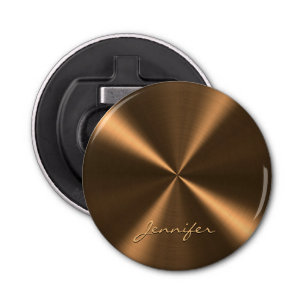 Personalised Bronze Metallic Radial Texture Bottle Opener
