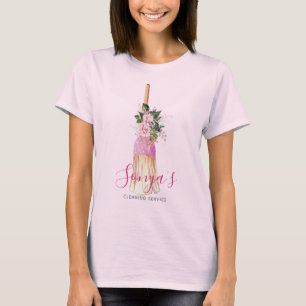 Personalised  Broom Cleaning Service T-Shirt