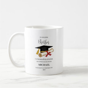 Personalised Brother Graduation Keepsake Name Year Coffee Mug