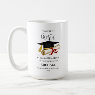 Personalised Brother Graduation Keepsake Name Year Coffee Mug