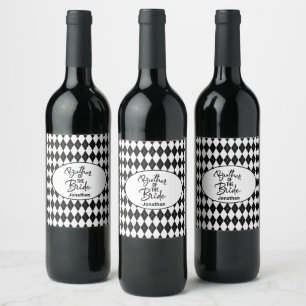 Personalised Brother of the Bride Wine Label