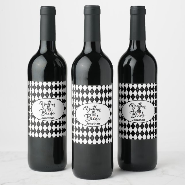 Personalised Brother of the Bride Wine Label (Bottles)