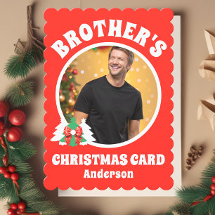 Personalised Brother's Photo Christmas Holiday Card