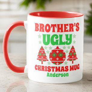 Personalised Brother's Ugly Christmas Sweater Mug