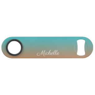 Personalised brown and blue ombre