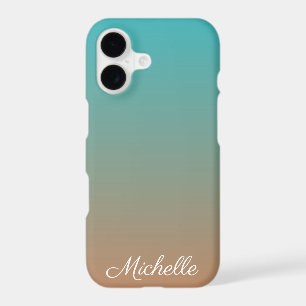 Personalised brown and blue ombre