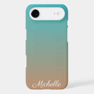 Personalised brown and blue ombre