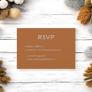 Personalised Brown Autumn Wedding Invitation