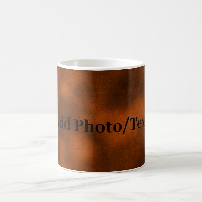 Personalised Brown Velvet Add Your Photo or Text Coffee Mug (Center)