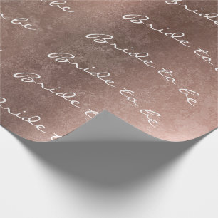 Personalised Brush Bride To Be Blush Pink Rose Wrapping Paper
