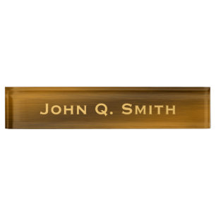 Personalised Brushed Bronze Nameplate