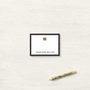 Personalised Brushed Metal Monogram Post-it Notes