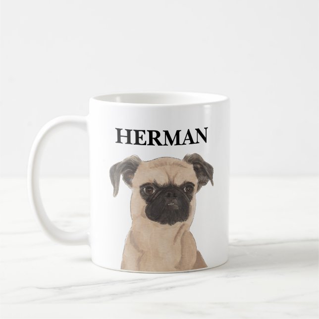 Personalised Brussels Griffon Coffee Mug (Left)
