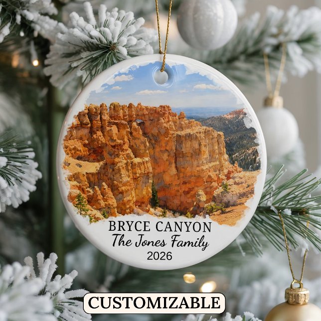 Personalised Bryce Canyon National Park, Utah Ceramic Ornament (Creator Uploaded)