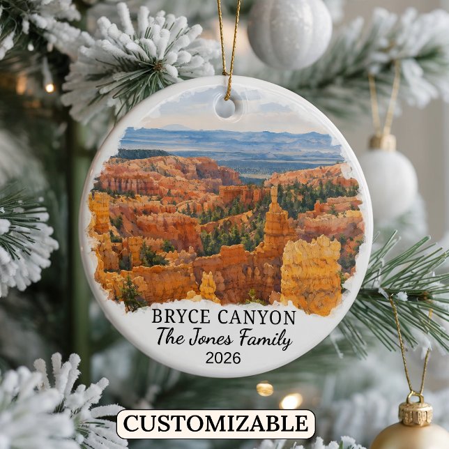 Personalised Bryce Canyon National Park, Utah Ceramic Ornament (Creator Uploaded)